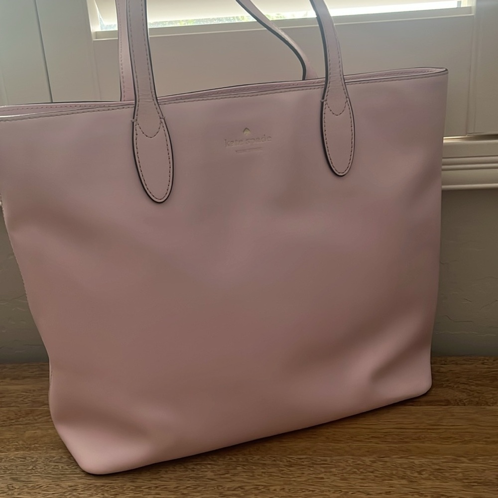 kate spade lavender Tote Bag with Textured Leather and Classic Shape